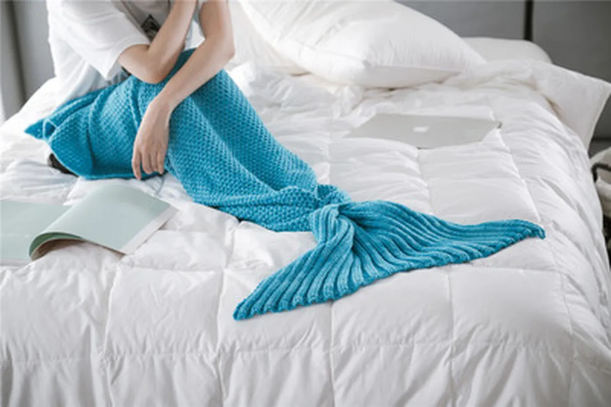 Knitted Mermaid Tail Blankets 3 Size for Adult Children and Infants Blanket Factory Price Expert Design Quality Latest Style Original Status