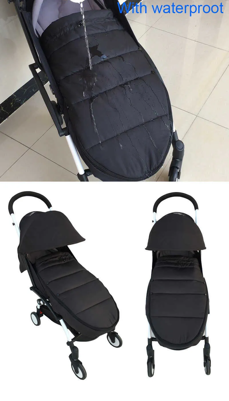 Universal Baby Barnvagn Tillbehör Vinterstrumpor Sovsäck Vindskyddad Varm Sovack Baby Pushchair Footmuff för Babyzen Yoyo 211025