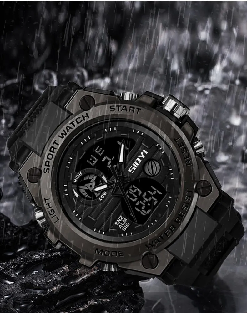 Stijl Militaire Sporthorloges Heren 50M Waterdicht Digitaal Horloge Man Quartz Voor Mannen Klok Mannelijke Relogio Masculino Watches282G