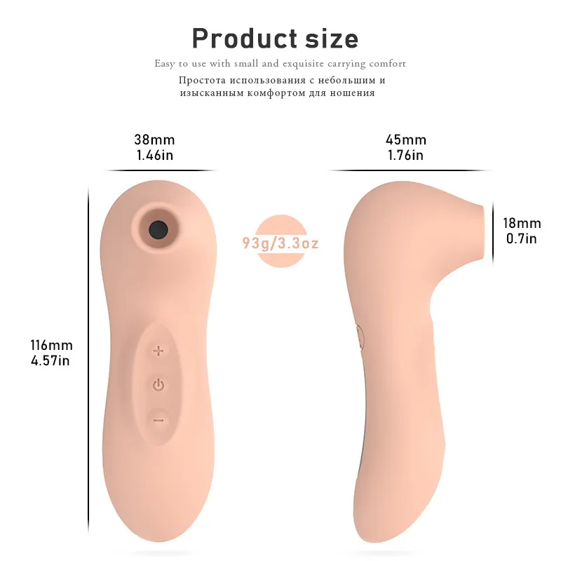 女性のためのToiclit Suckerバイブレーター吸血刺激装置は、大人の乳首マッサージャーマスターベーターQ05082105372のための女性のフェラチオセックスを舐める
