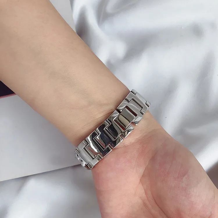 Convient pour les bracelets de montre BPPLE avec chaîne en denim à une rangée de diamants, bracelets en acier inoxydable Zlloy en zinc massif pour iWatch S270W