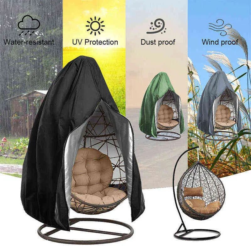 Large Size waterproof Hanging Egg Chair Cover Waterproof Patio Swing Dustproof For Outdoors Garden Protective Case 2111248792998