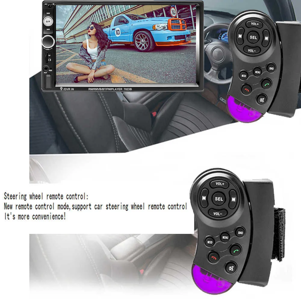 2 din Parking Radio 7 HD Autoradio Lecteur multimédia 2DIN Écran tactile Auto audio Stéréo MP5 Bluetooth USB TF FM Caméra 315V