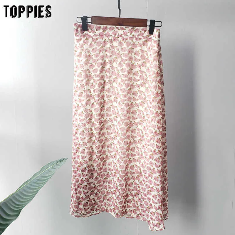 Toppies Summer Cute Pink Set Women Two Pieces Set Casual Cotton Linen Slim T-shirts High Waist Skirts 210730