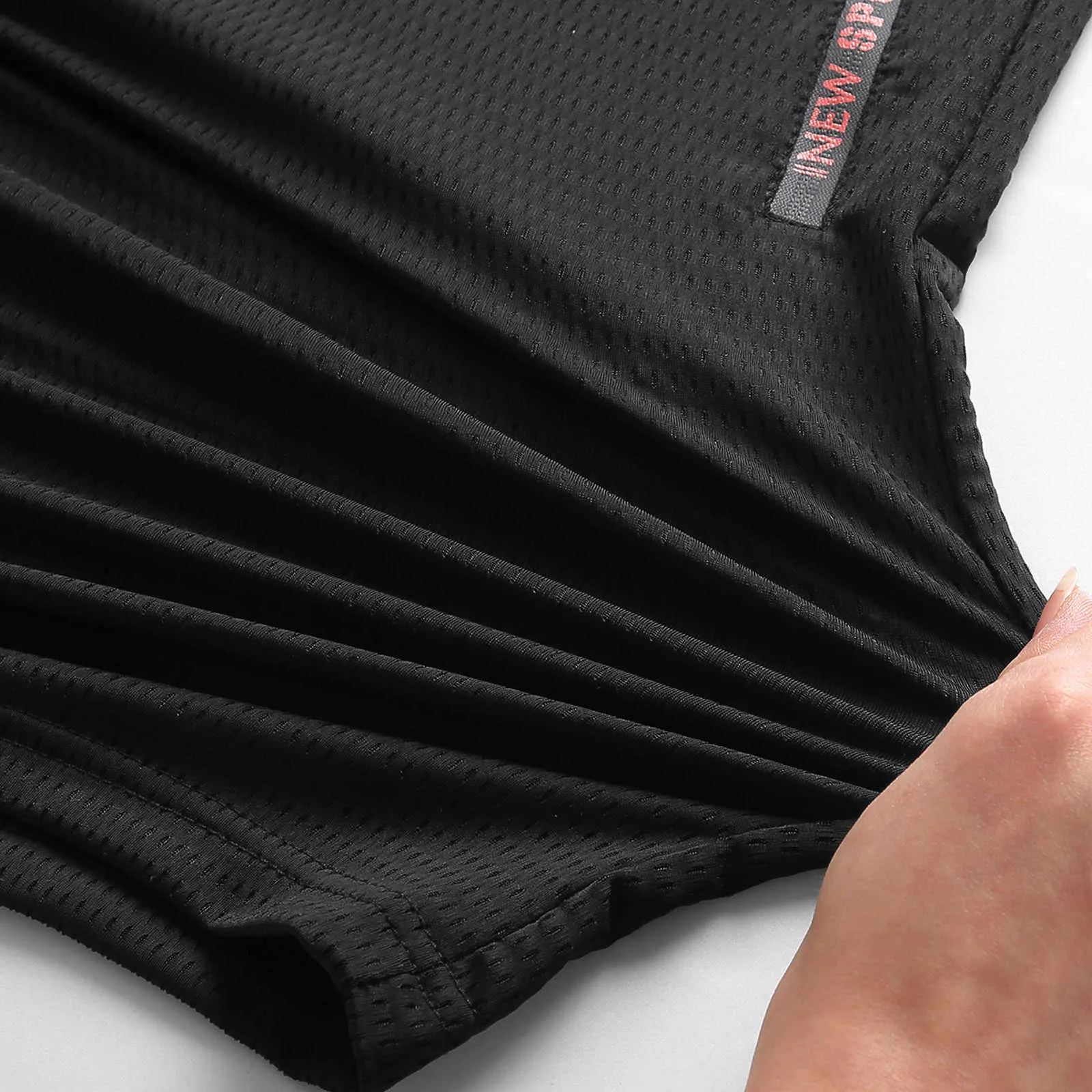 MJNONG мужские шорты повседневные эластичные талии на стрижках короткие с карманами молнии дышащие большие и высокие тренировки 210716