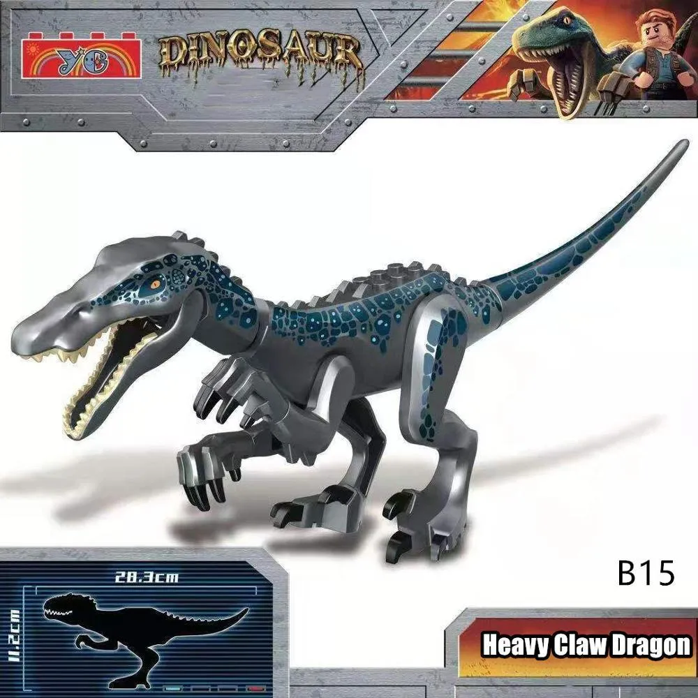 Jurassic Park World 2 Building Bloks Dinozaury Figurki Cegły Tyrannosaurus Rex Indominus Rex I-Rex Zaburzenia dla dzieci dla chłopców C233M