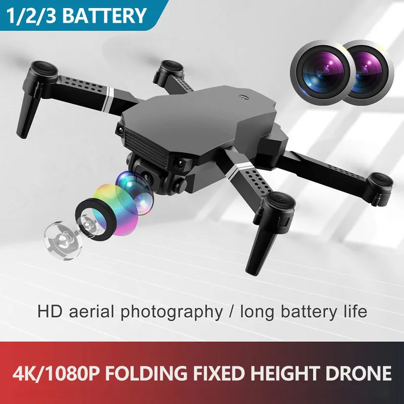 RC Drone Başsız Modu 4K Çift Kamera Katlanır Uzak Uçak 1080p Çift Quadcopter Helikopter Çocuk Oyuncakları S70 Pro 2202249657926