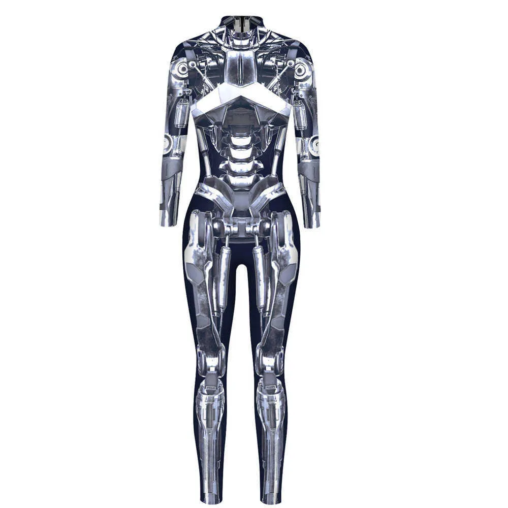 Robot Punk Tuta Catsuit Donne Sexy Costumi Cosplay Zentai Halloween Tuta G0925