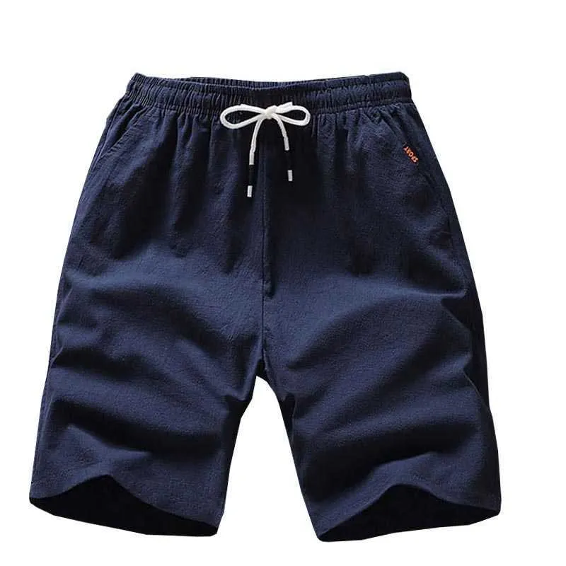 Été Hommes Mode Coton Casual Shorts Hommes Cordon Taille Noir Kaki Hommes Shorts Grande Taille Hommes 4XL 5XL 210528