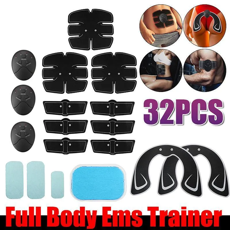 EMS Abs Muscle Toning Ab Rollers Stimulateur Hip Trainer Électrostimulateur Toner Home Gym Butt Fitness Equipment Traing Gear Exercice Abdominal Machine Slim Sticks