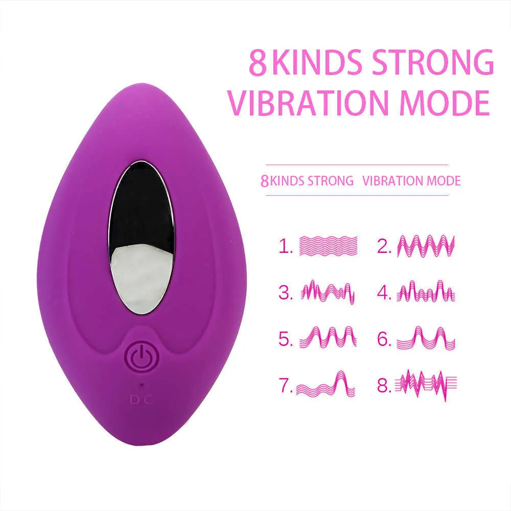 Bärbar vibratormasurbation ägg 8 hastighet eletrisk chock klitoris stimulator fjärrkontroll g spot kvinnlig masturbator p0818