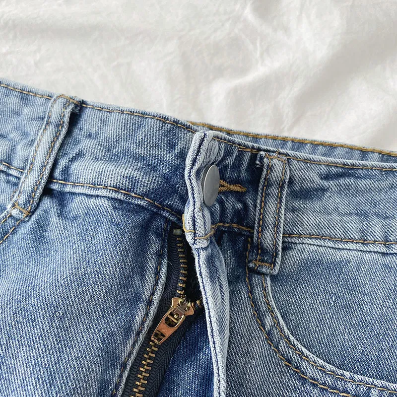 Kimutomo preppy stijl jeans pak lente koreaans korte lange mouwen single breasted top + hoge taille A-lijn minirok 210521