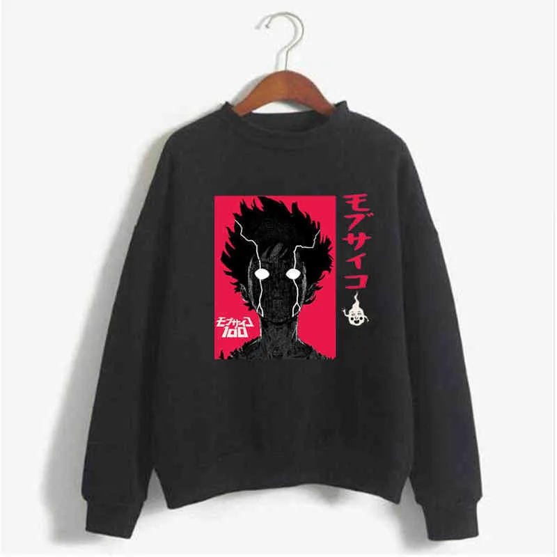 2021 chaud Anime Mob Psycho 100 sweat à capuche femmes drôle dessin animé Style coréen sweat graphique à capuche femme Y1213