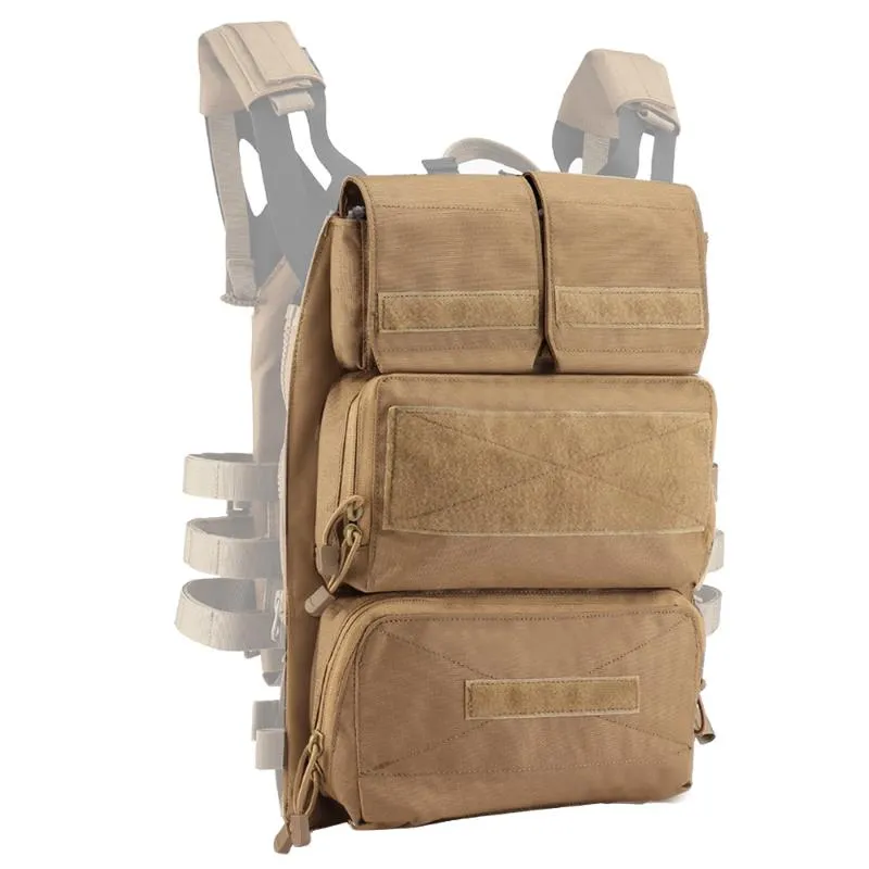 Sacs de rangement tactique à fermeture éclair, pochette à fermeture éclair, porte-plaque Molle, sac de chasse pour Paintball JPC 2 0 Vest319j