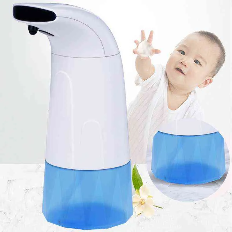 Dispensador de espuma de jabón automático sin contacto, botella con bomba para niños, máquina de líquido de espuma para baño y cocina, lavado a mano, 211206
