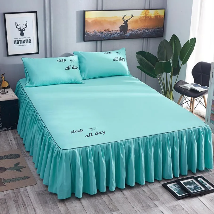 Ropa de cama de marca Falda de cama para el hogar de moda para colcha de tamaño múltiple Colchón Hoja de cama Salud no incluye funda de almohada F0070 210420