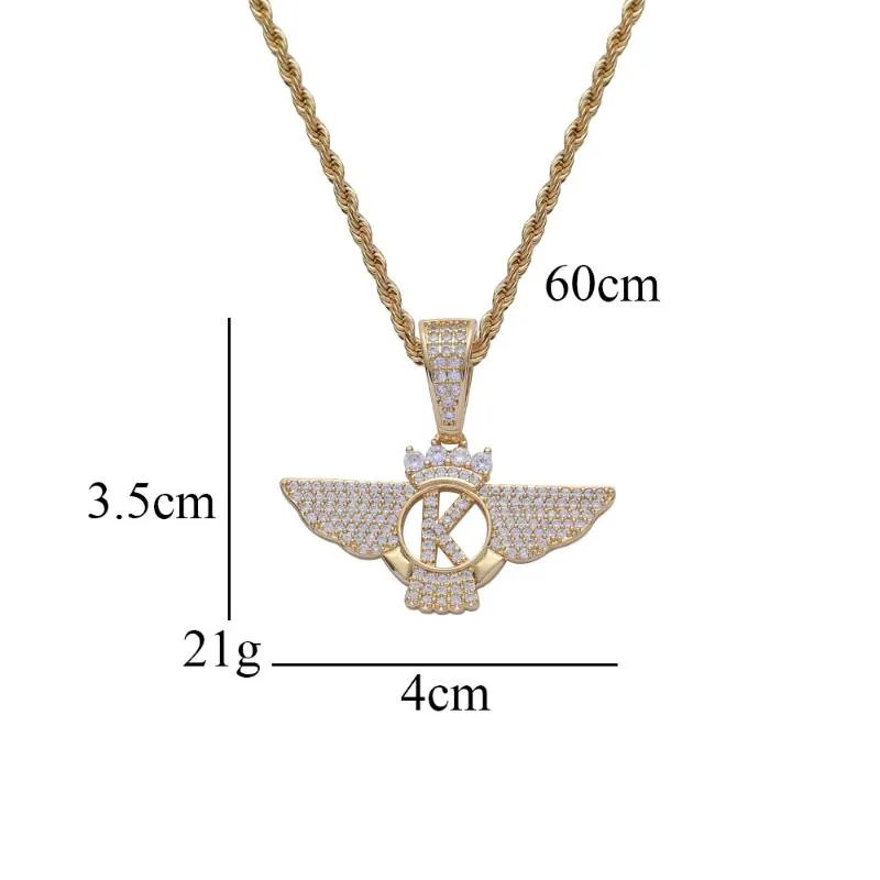 Micro pingente de bronze Pavimento com colar masculino de bling cz gelo jóias de hip hop cn364 colars233y