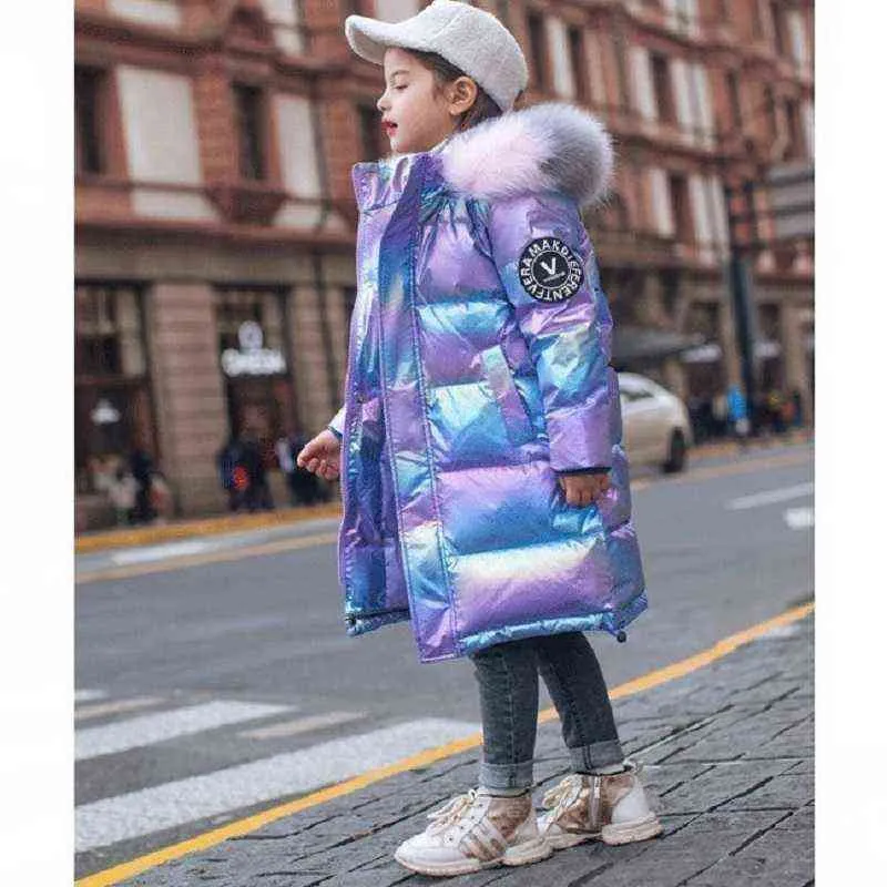 Menino bebê menino com capuz jaqueta algodão acolchoado de inverno de inverno toddle adolescentes solto para baixo casaco de pele roupas outwear 5-16Y 211222