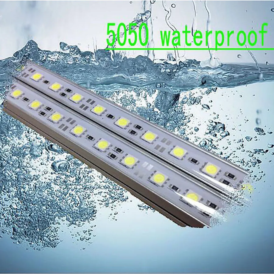 IP68 Waterproof LED Bar DC 12V 24V 50cm 100CM 36LED 5050 SMD Hard Rigid Strip Cabinet Bar Light Use of Underwater