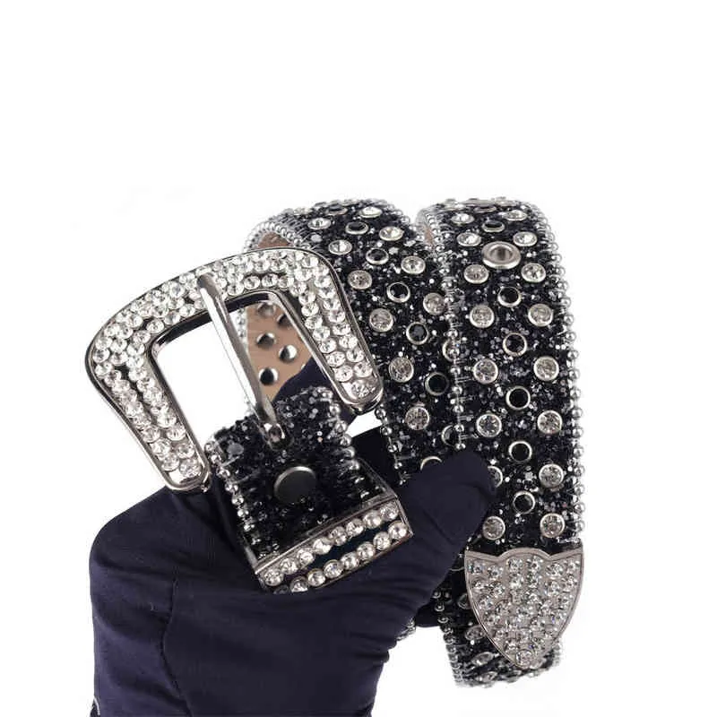 Nya Barn Barn Rhinestones Bälte Luxury Diamond Studded Casual Waist Belt för Boys Girls Jeans Waistband Cinturones Para Mujer AA220312