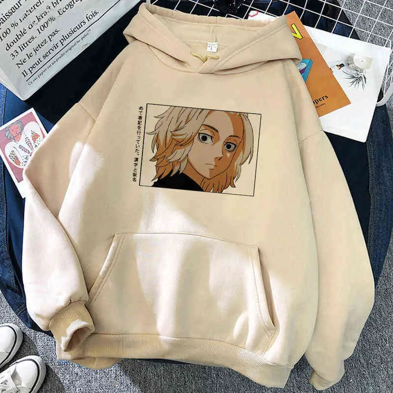 Hot Anime Hoodie Tokyo Revengers Manga Hoodies Hip Hop Casual Lose Druck Grafik Sweatshirts Unisex Tops Mann Y211122