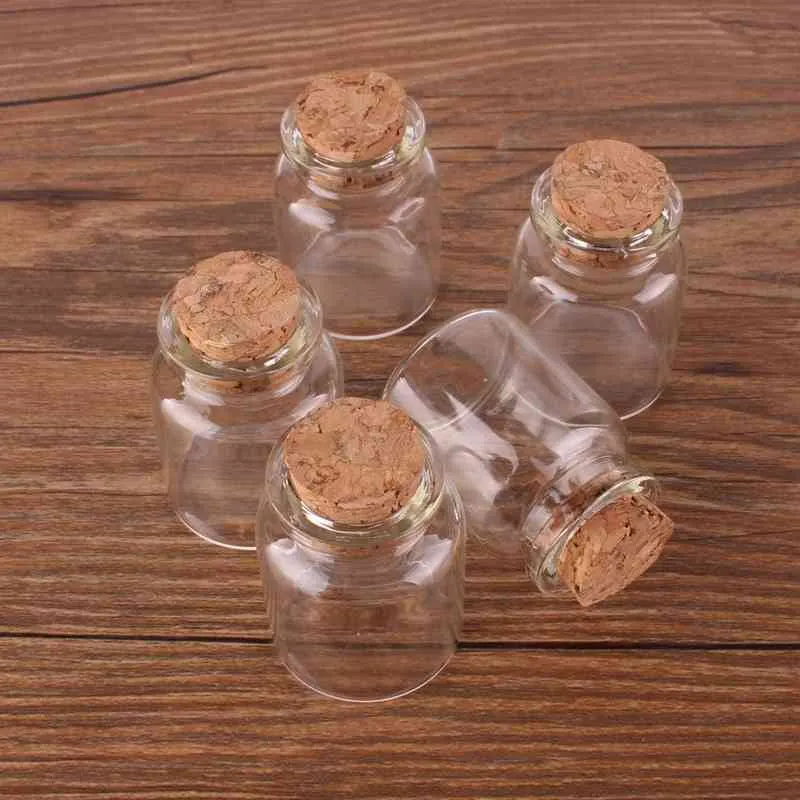 24 Stück 30 40 17 mm 15 ml Mini-Glasflaschen, kleine Gläser, Fläschchen mit Korkverschluss, Hochzeitsgeschenk 210330294t