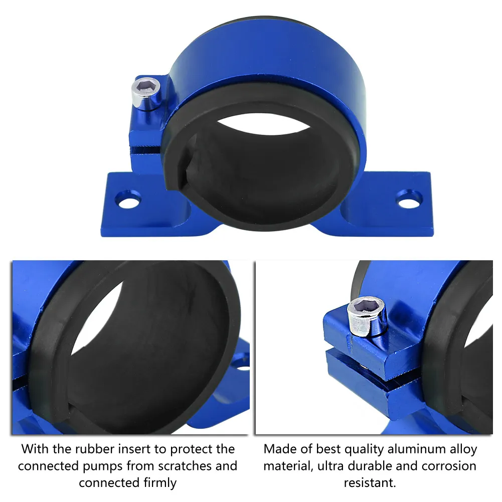 Aluminiumlegering 50mm bil Singelfilter Cradle Mounting Bracket Clamp Cradle Bränslepumpstöd