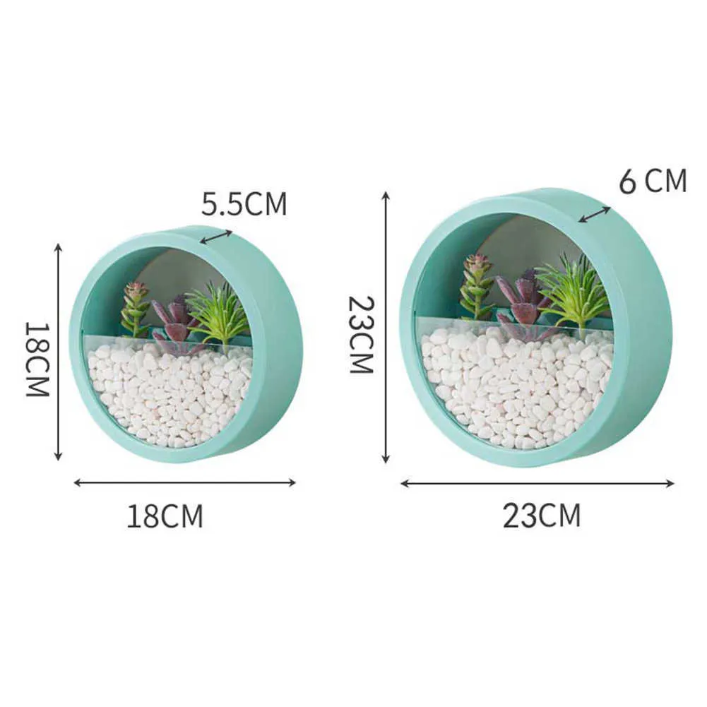Macetas para el hogar, decoración de pared interior, macetas para plantar, maceta redonda colgante con tubo de luz, gota 210922