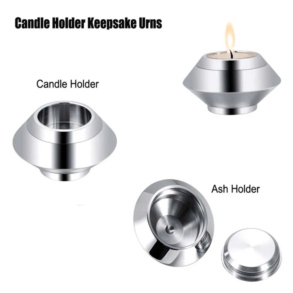 Stainless steel oval cremation jewelry Human pet ashes cremation urn funeral memorial candle holder ashes jar339C