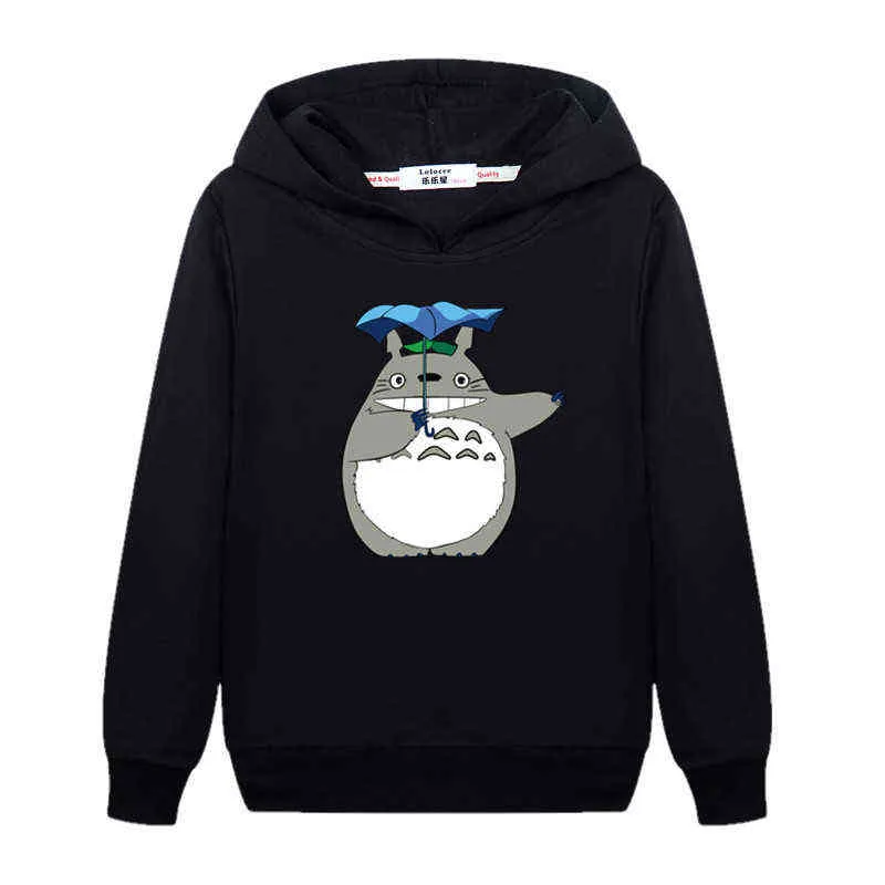 Girl039s totoro Casual Sweatshirt Lange Mouw Herfst Winter Hoodie Kindermode Cartoon trui Katoenen Jas 2111102124730