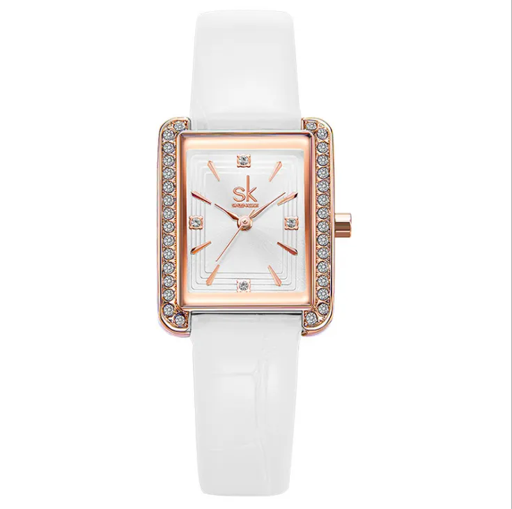 SK Brand Quartz Watch CWP Modern Temperament Watch Watches Genialne Panie Watches 23 29 mm Small Square Diamon Diamond Wristwaches237p