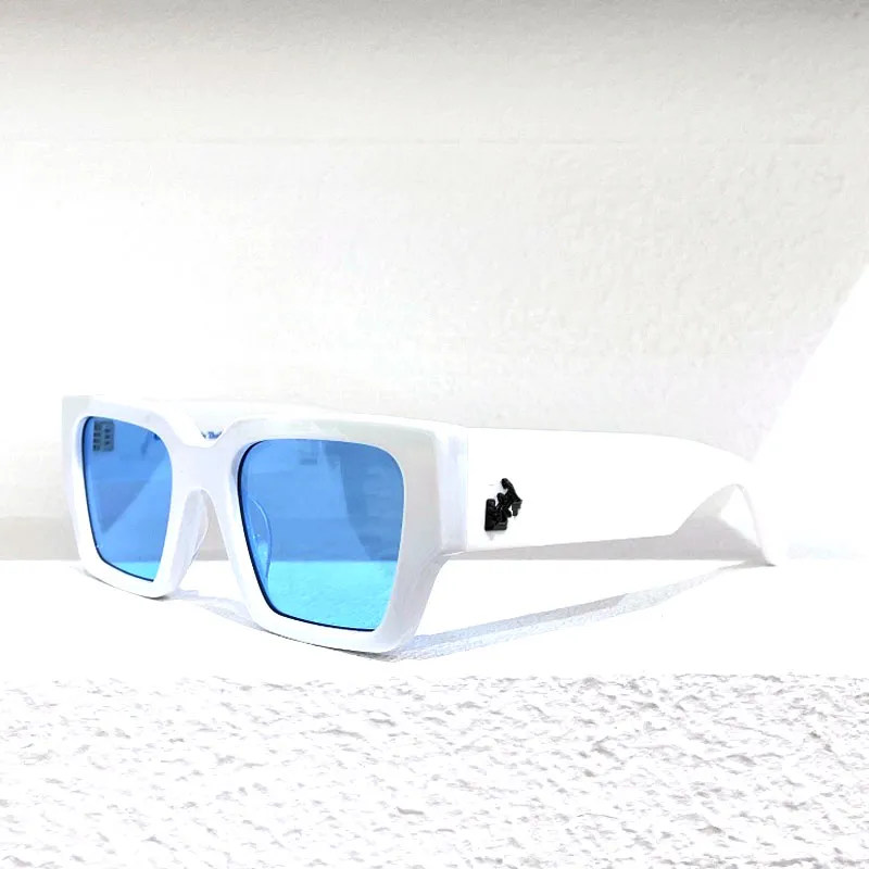 Мужские солнцезащитные очки UV защита OMRI010 Женские щедрые полнокадные ноги с большим зеркалом стерео логотип мода солнцезащитная глаза случайная Box264O
