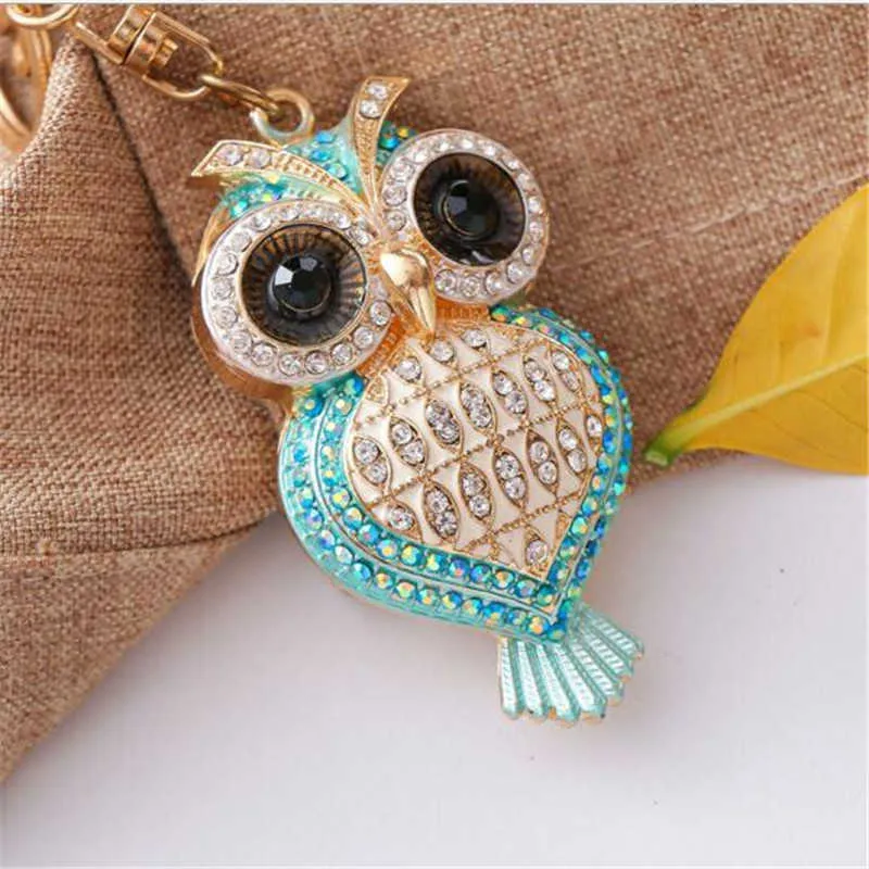 Key Rings Animal Design Crystal Owl Keychain Cute Animal Bird Key Ring With... From ...