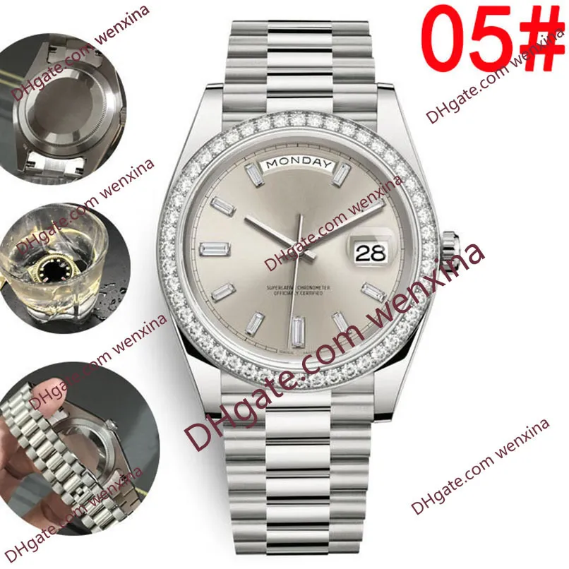 Waterproo Iced Watch 41mm 2813 Mechanische Automatik Edelstahl President Fashion Herrenuhren Klassische lange Diamant-Armbanduhren