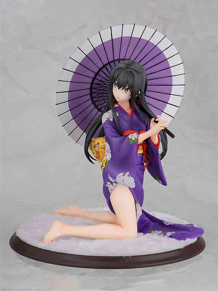 Figure anime 18 cm Yukino Yukinoshita Purple Kimono Sexy Girl Figure PVC Action Figure Toy Figure Modello Collezione di giocattoli COLLEGGIORE X05033531966