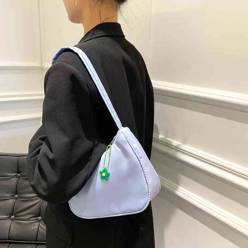 Sacs à provisions Bolso Pequeo De Nailon Para Mujer Bolsa Hombro Con Axila Marca Verano 220303