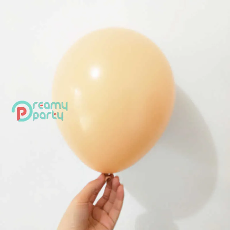 DIY Retro Dusty Pink Peach Ballon Garland Arch Kit Gold Weiß Ballon für Geburtstag Baby Dusche Hochzeiten Party Dekoration 210626