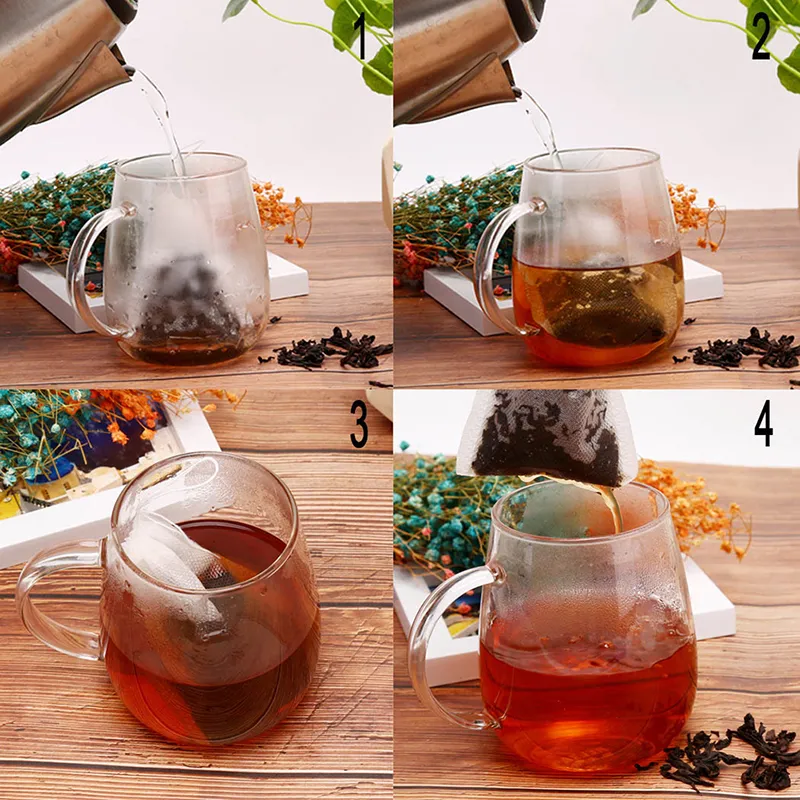 Coffee & Tea Tools Bags Empty Scented Drawstring Pouch Bag 5.5*7cm Seal Filter Cook Herb Spice Loose Pouches
