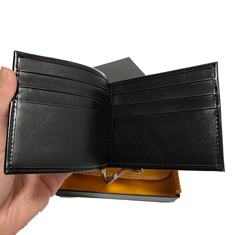 Bobao carteira para homens titular do cartão portátil clipe de dinheiro carteira de motorista bolsa de moedas de couro artesanato alemão com box2711