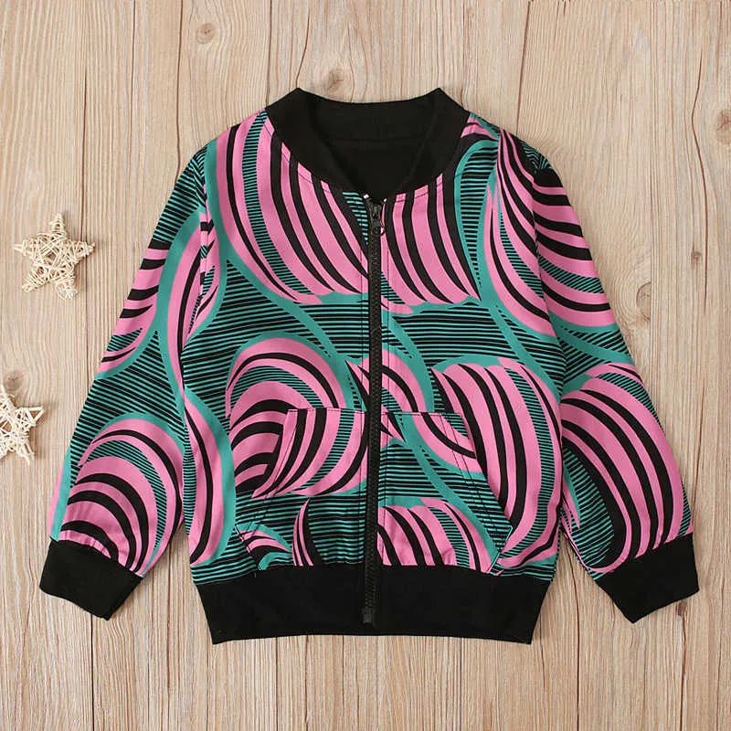 European och American Boys Girls Clothing African Boho Style Printed Shirt Zipper Jacket Barnens 210528