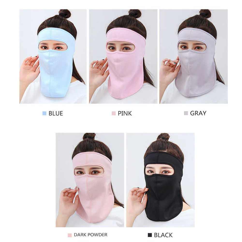 女性多機能スカーフネック保護暖かいプリント防塵再利用可能な口の顔カバー全面アイスシルクサンスクリーンマスク