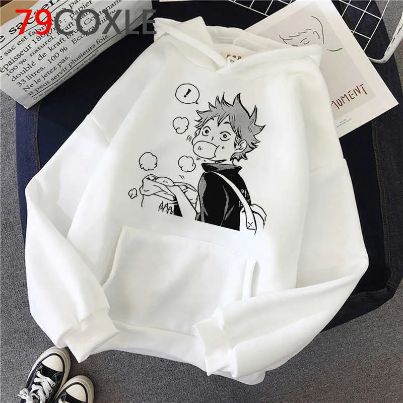 Oya Haikyuu Anime Sweats à capuche pour hommes Kawaii Karasuno Volleyball Graphique Streetwear Harajuku Unisexe Hip Hop Sweatshirts Homme H0909