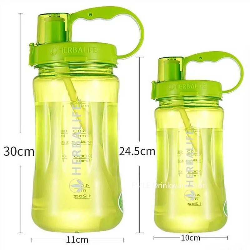 1000 2000 ml haute qualité résistance aux chutes poignée de qualité alimentaire en plastique sport randonnée trèfle bouteille d'eau Portable 210907172Y