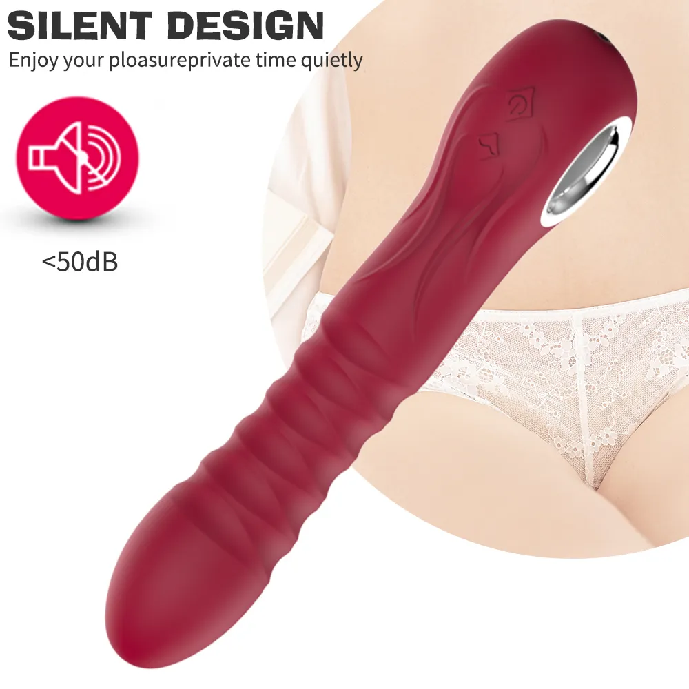 Massaggio Telescopico Dildo Vibratore Sex Shop Riscaldamento intelligente Pene Masturbatore femminile Stimolatore della vagina del punto G Giocattoli del sesso coppia