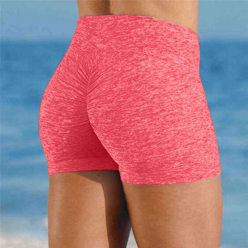 Hohe Qualität Atmungsaktive frauen Hohe Taille Sport Kurze Workout Laufen Fitness Weibliche Shorts Gym Leggings Y220311