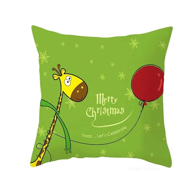 Serie verde natalizia federa cuscino in velluto color pesca, prodotti la casa da comodino, biancheria da letto, T2I53076