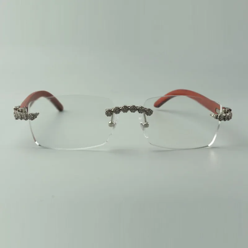 Designer Bouquet Diamond Glasses Frames 3524012 med original trätemplar för unisex storlek 56-36-18-135mm168w