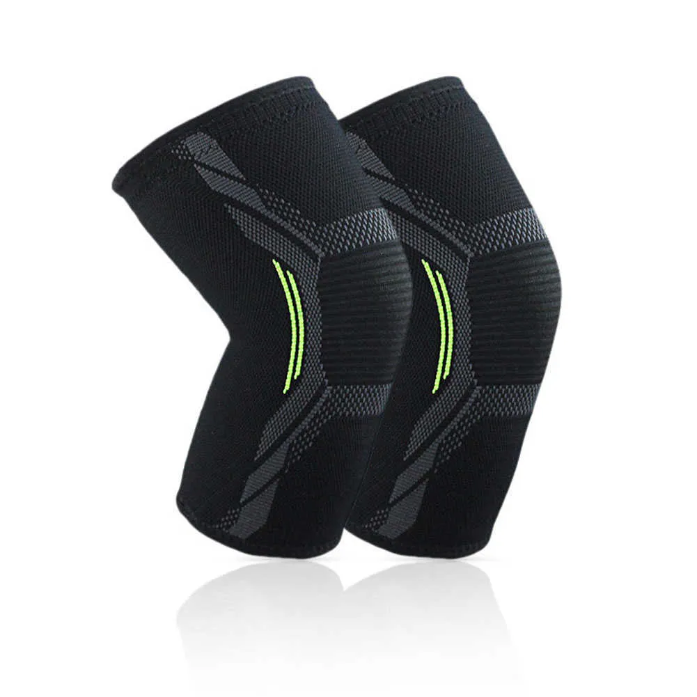 Säkerhetsknapp Stöd Andningsbar Silikon Anti Slip Knee Guard Protector Elastisk Running Cykling Brace Pad