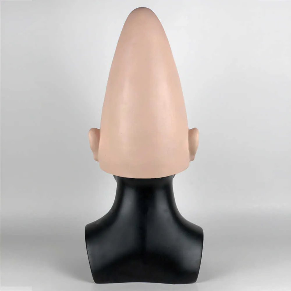 Coneheads Alien Latex Cap Mask Cosplay Egg Head Masks Conical Maws Halloween Carnival Party Props Q0806282i