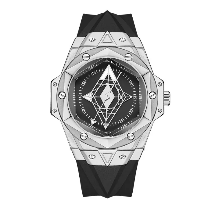 RUIMAS Brand Creative Mens Watch Silicone Band Luminous Watches Hollow Out Quartz Wearproof Scratch Resistant Wristwatches269L